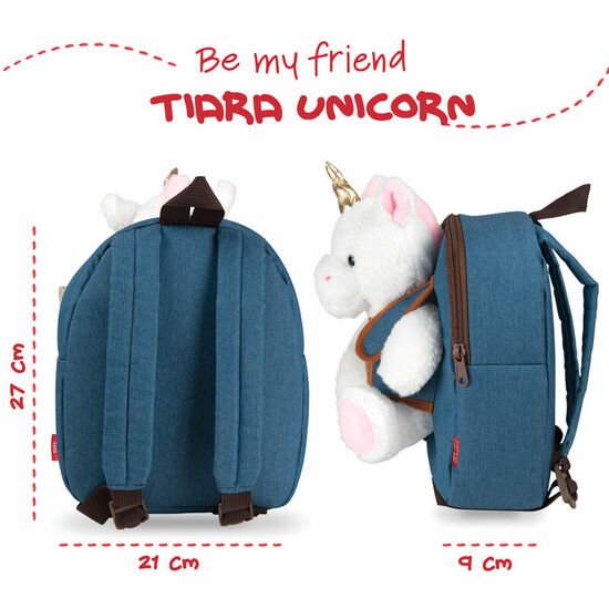 MOCHILA + PELUCHE UNICORNIO TIARA 26CM image 2