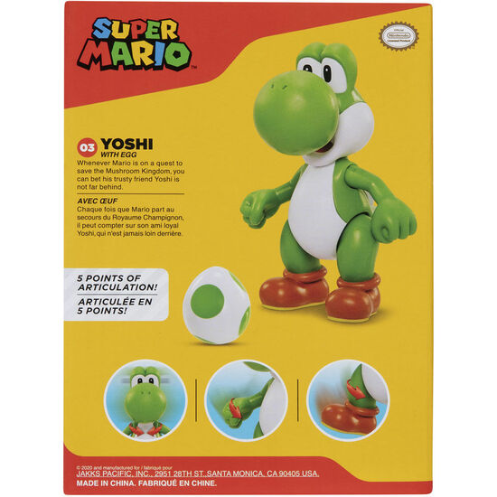 FIGURA YOSHI SUPER MARIO BROS 10CM image 2