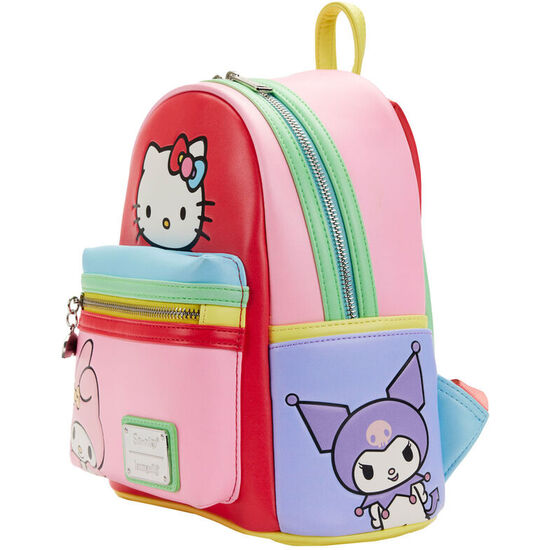 MOCHILA COLOR BLOCK HELLO KITTY AND FRIENDS SANRIO LOUNGEFLY 26CM image 1