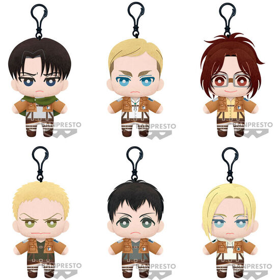 PACK 8 PELUCHES TOMONUI ATTACK ON TITAN SERIES 2 SURTIDO 15CM image 0