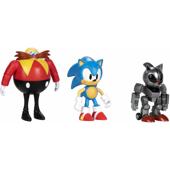BLISTER 3 FIGURAS 30TH ANNIVERSARY SONIC THE HEDGEHOG 10CM image 1