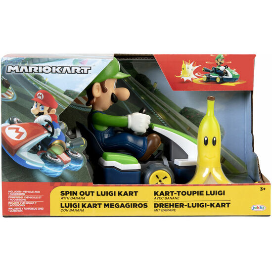 FIGURA LUIGI KART MEGAGIROS MARIO KART 6,5CM image 0