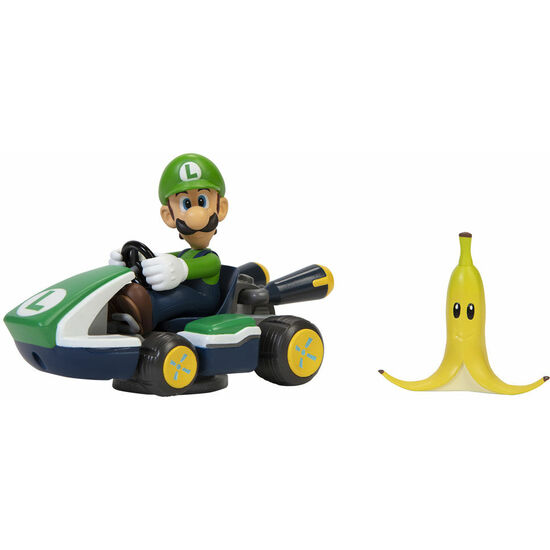 FIGURA LUIGI KART MEGAGIROS MARIO KART 6,5CM image 1