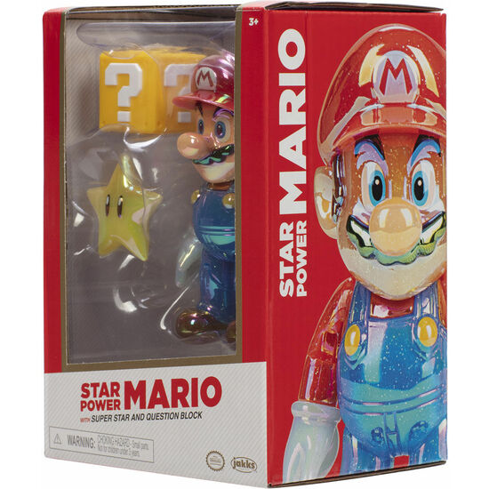 FIGURA STAR POWER MARIO GOLD SUPER MARIO BROS 10CM image 1