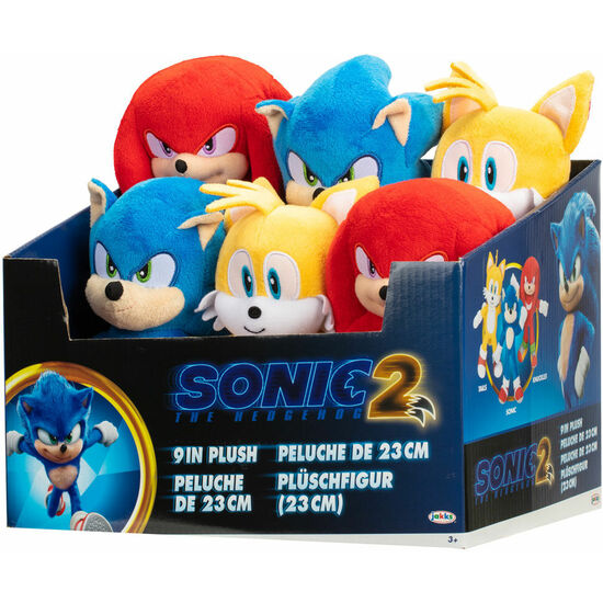 EXPOSITOR 8 PELUCHES SONIC 2 22,5CM SURTIDO image 0