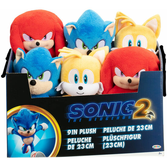 EXPOSITOR 8 PELUCHES SONIC 2 22,5CM SURTIDO image 1