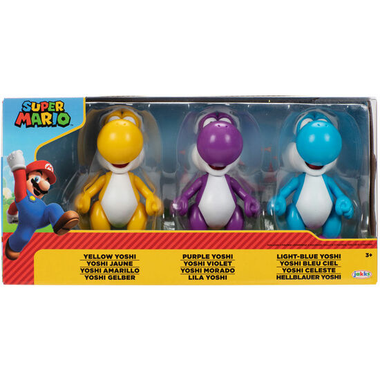 BLISTER 3 FIGURAS YOSHI SUPER MARIO BROS 10CM image 0