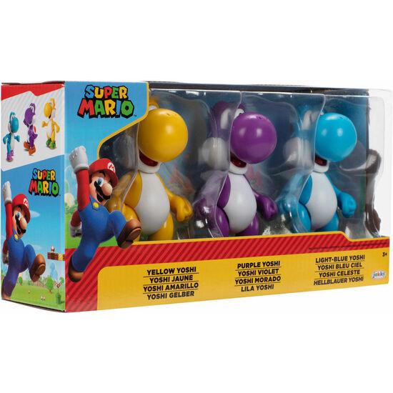 BLISTER 3 FIGURAS YOSHI SUPER MARIO BROS 10CM image 1