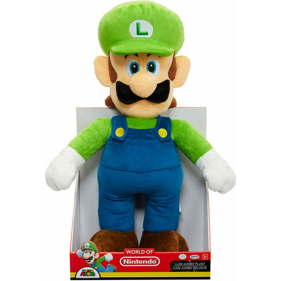 PELUCHE JUMBO LUIGI SUPER MARIO NINTENDO 50CM image 0