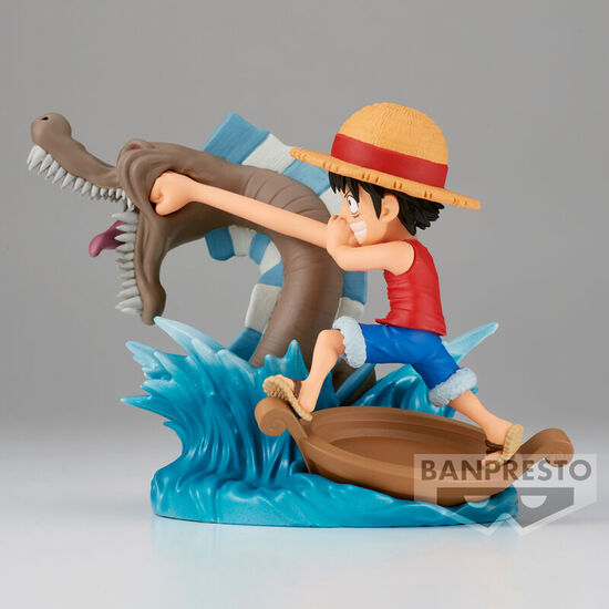 FIGURA MONKEY D LUFFY VS LOCAL SEA MONSTER LOG STORIES ONE PIECE 7CM image 2