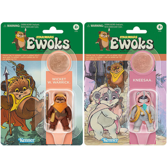 FIGURAS WICKET W WARRICK & KNEESAA EWOKS STAR WARS 9CM image 0