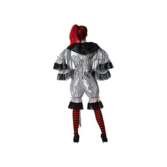 DISFRAZ PAYASA MACABRA GRIS ADULTO MUJER Talla - TALLA XS-S image 3