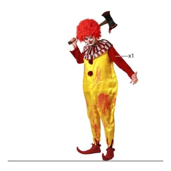 DISFRAZ PAYASO AMARILLO HALLOWEEN HOMBRE ADULTO Talla - TALLA XS-S image 0