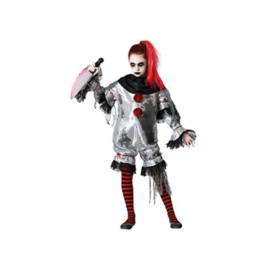 DISFRAZ PAYASO GRIS NIÑA INFANTIL Talla - 10/12 AÑOS image 0