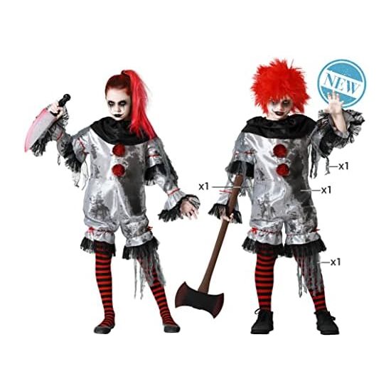 DISFRAZ PAYASO GRIS NIÑA INFANTIL Talla - 10/12 AÑOS image 1