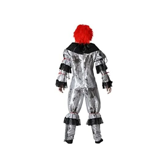 DISFRAZ PAYASO MACABRO GRIS ADULTO Talla - TALLA XXL image 3