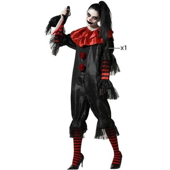 DISFRAZ PAYASO NEGRO MUJER ADULTO Talla - TALLA M-L image 0