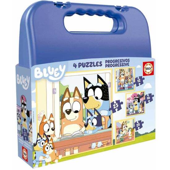 MALETA 4 PUZZLES PROGRESIVOS BLUEY image 0