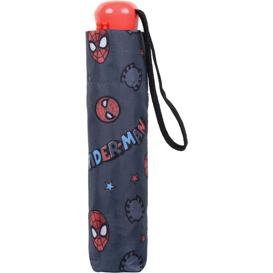 PARAGUAS MANUAL PLEGABLE ESCOLAR SPIDERMAN GRAY image 1