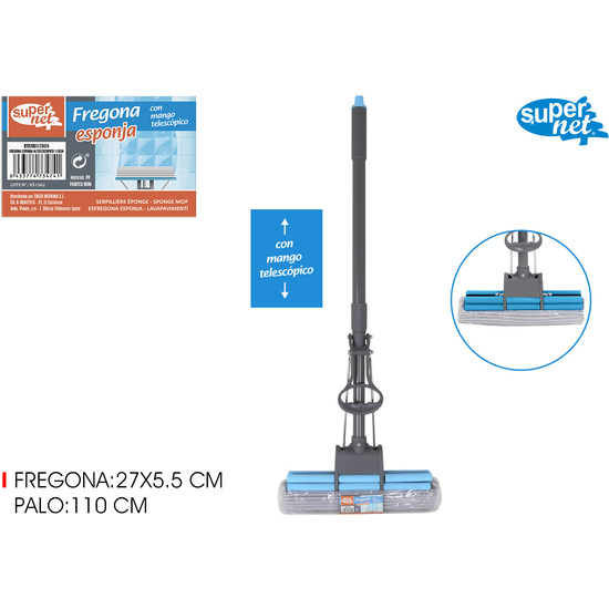 FREGONA ESPONJA M/TELESCOPICO 110CM SUPERNET image 0