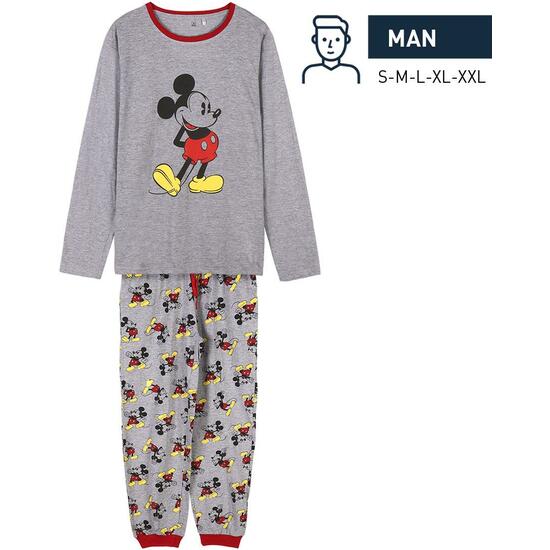 PIJAMA LARGO SINGLE JERSEY MICKEY GRAY image 0