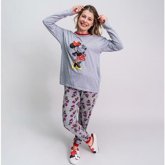 PIJAMA LARGO SINGLE JERSEY MINNIE GRAY image 3