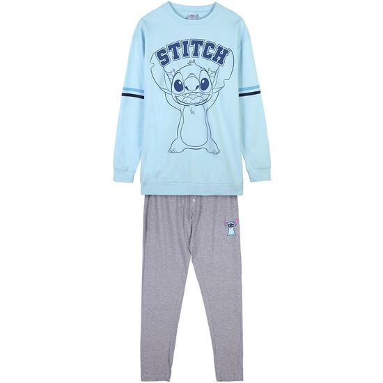 PIJAMA LARGO SINGLE JERSEY STITCH LIGHT BLUE image 0