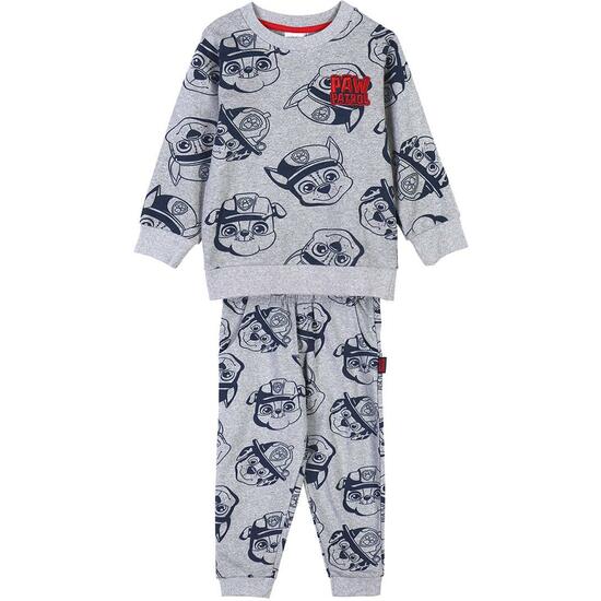 CHANDAL COTTON BRUSHED PAW PATROL GRAY image 0