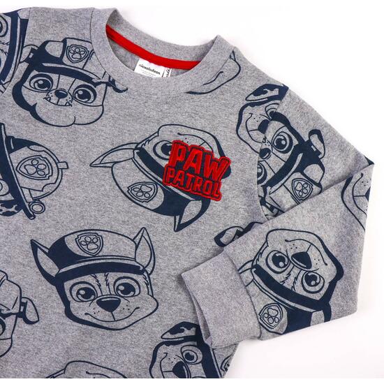 CHANDAL COTTON BRUSHED PAW PATROL GRAY image 2