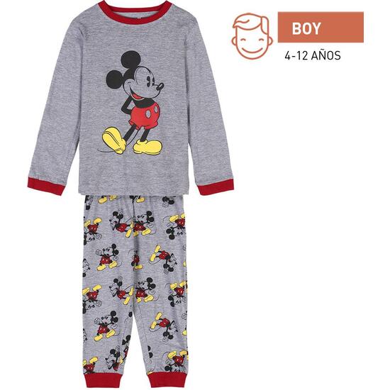 PIJAMA LARGO SINGLE JERSEY MICKEY GRAY image 0