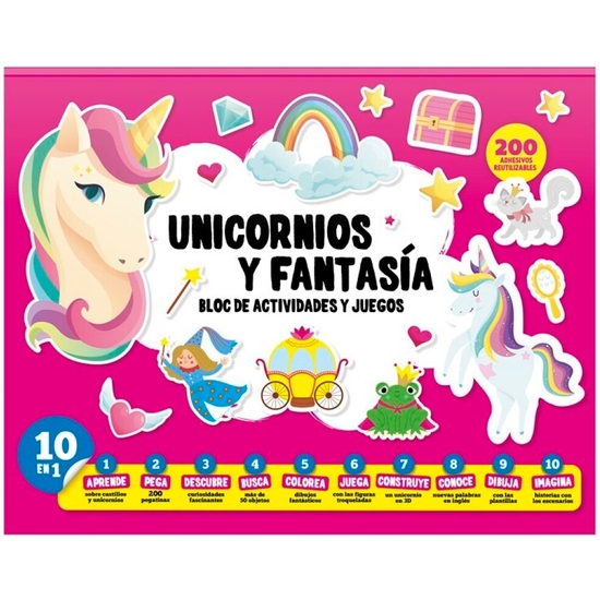 BLOC ACTIVIDADES Y APRENDIZAJE 10 EN 1 UNICORNIOS image 0