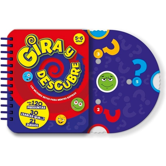 LIBRO JUEGO EDUCATIVO GIRA Y DESCUBRE 5-6 AÑOS image 0