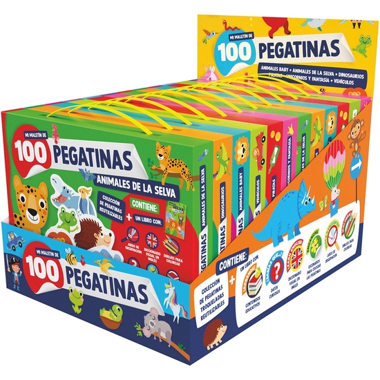 EXPOSITOR 12 MALETINES CON 100 PEGATINAS 6 MODELOS image 0