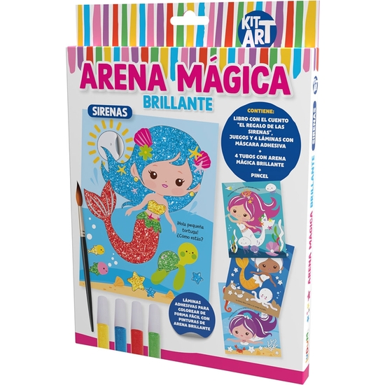 KIT CREATIVO ARENA MÁGICA SIRENAS. CUENTO, JUEGOS Y LÁMINAS image 0