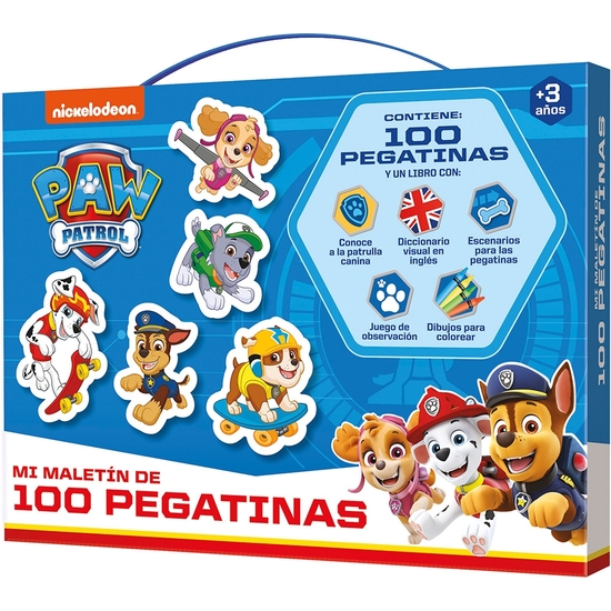 PATRULLA CANINA MALETÍN CON 100 PEGATINAS Y LIBRO ACTIVIDADES image 0