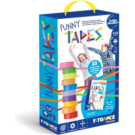 EDUCATIVO FITGAMES. FUNNY TAPES CON LIBRO PARA 25 JUEGOS image 0