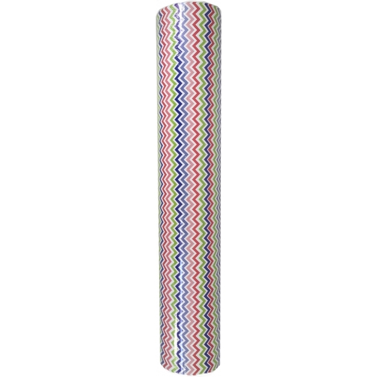 BOBINA PAPEL REGALO 62 CM 95 MTS. ZIG ZAG COLORES image 1