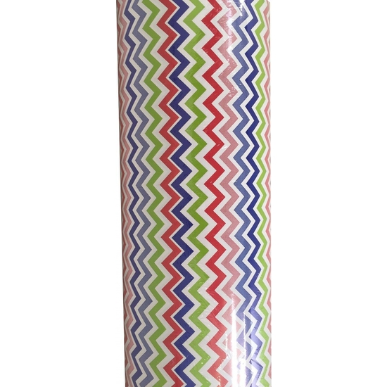 BOBINA PAPEL REGALO 62 CM 95 MTS. ZIG ZAG COLORES image 2
