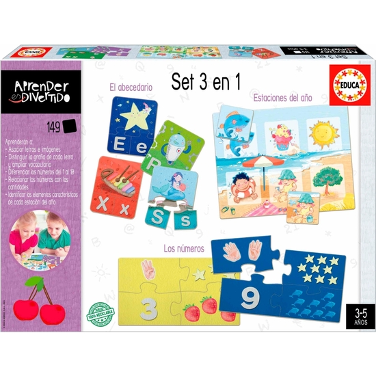 SET 3 EN 1 APRENDER ES DIVERTIDO ECO + 3 AÑOS image 0