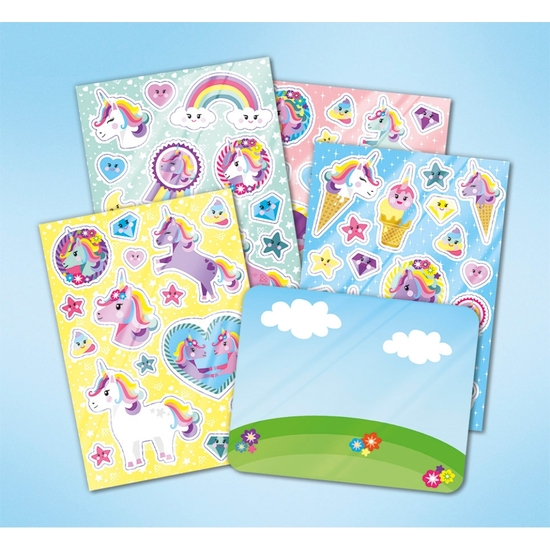 UNICORNIO PACK 60 STICKERS PARA VENTANA REMOVIBLES 17X21 image 1