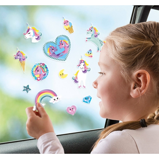 UNICORNIO PACK 60 STICKERS PARA VENTANA REMOVIBLES 17X21 image 2