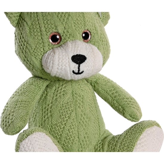 OSO PELUCHE TRICOTADO LANA 14X10 CM 4 COLORES image 2