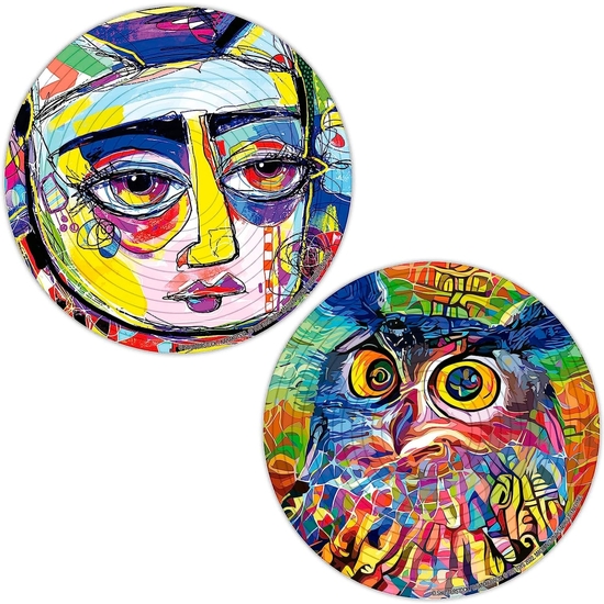 PUZZLE ROUND 3D GIRA Y VOLTEA ABSTRACT image 1