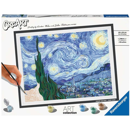 CREART PINTAR POR NÚMEROS VAN GOGH, LA NOCHE ESTRELLADA + 14 AÑOS image 0