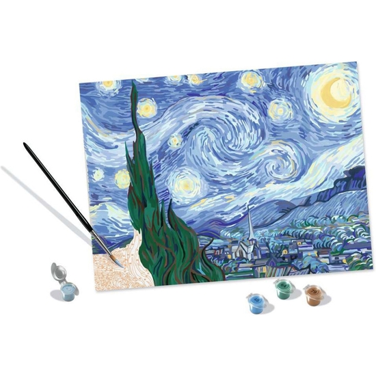 CREART PINTAR POR NÚMEROS VAN GOGH, LA NOCHE ESTRELLADA + 14 AÑOS image 2