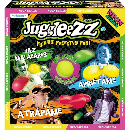 PELOTA ELÁSTICA JUGGLEEZ 12 CM COLOR NEÓN image 0