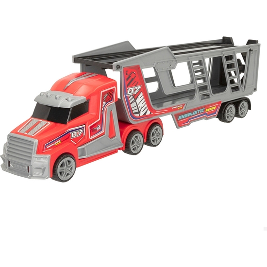 CAMIÓN PORTAVEHÍCULOS FRICCIÓN 47 CM CON DOS COCHES image 2