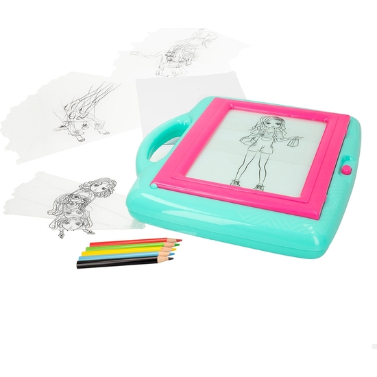 JUEGO DISEÑA LA MODA CON LUZ CON PLANTILLAS Y LÁPICES image 1