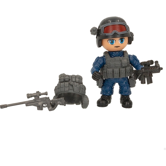 FIGURA ACCIÓN POLICÍA MINI 6 MODELOS EN BLISTER DE 16X22 image 1