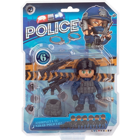 FIGURA ACCIÓN POLICÍA MINI 6 MODELOS EN BLISTER DE 16X22 image 2